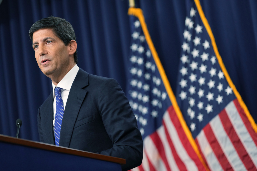 Federal Reserve Board Chairman Kevin Warsh speaks during a news conference at the Federal Reserve in Washington, Wednesday, Sept. 16, 2026. (AP Photo/Mark Schiefelbein)