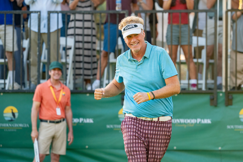This image released by Netflix shows Will Ferrell in a scene from "The Hawk." (Colleen E Hayes/Netflix via AP)