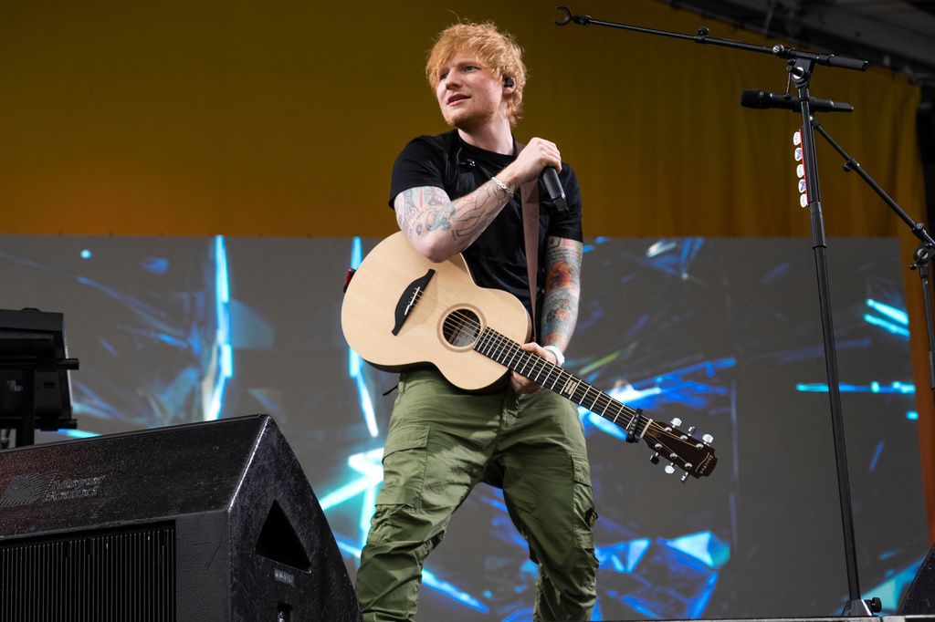 FILE - Ed Sheeran performs at the 2023 New Orleans Jazz & Heritage Festival in New Orleans on April 29, 2023. (Photo by Amy Harris/Invision/AP, File)