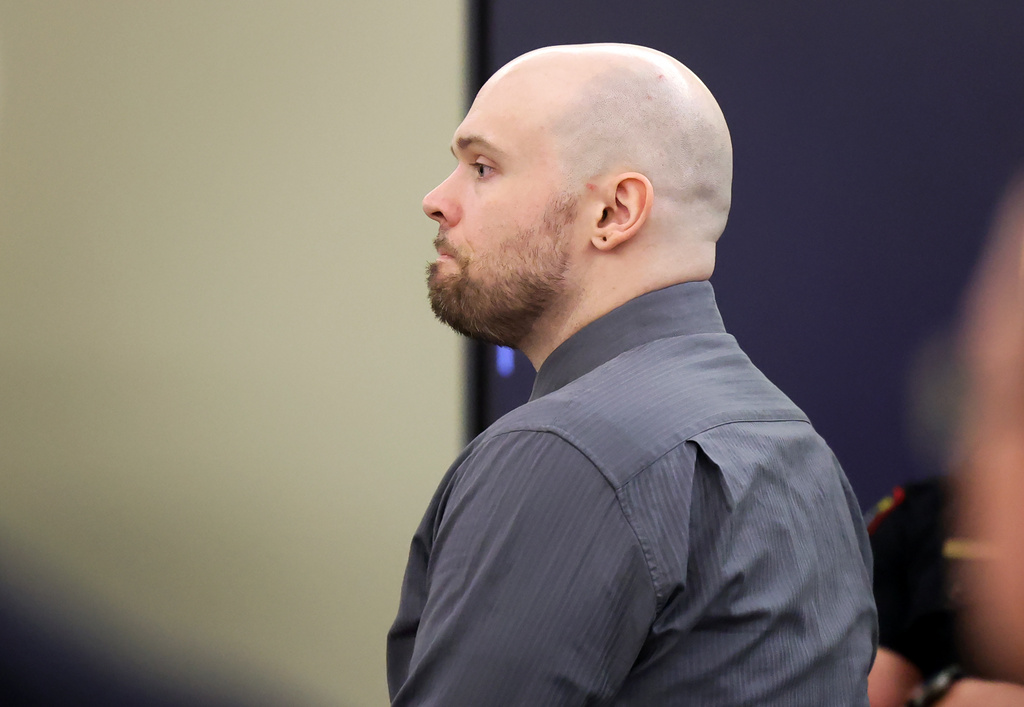 Defendant Tanner Horner listens to testimony at the Tim Curry Criminal Justice Center in Fort Worth, Texas, on Wednesday, April 22, 2026, in his trial for the 2022 killing of 7-year-old Athena Strand. (Amanda McCoy/Star-Telegram via AP)