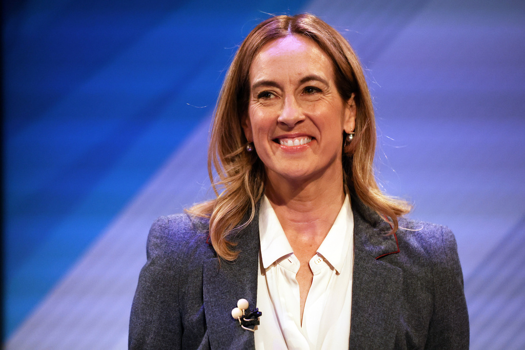 Democrat Mikie Sherrill smiles before the final debate in the New Jersey governor's race, Wednesday, Oct. 8, 2025, in New Brunswick, N.J. (AP Photo/Heather Khalifa)