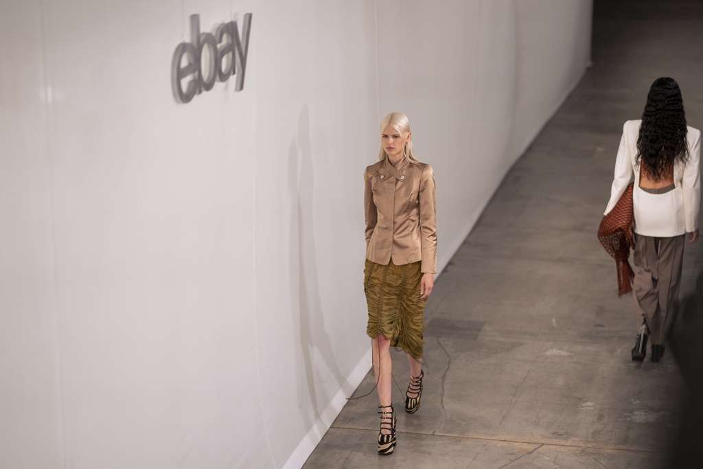 Models walk the runway at the eBay Endless Runway show during New York Fashion Week, Wednesday, Sept. 10, 2025, in New York. (AP Photo/Angelina Katsanis)