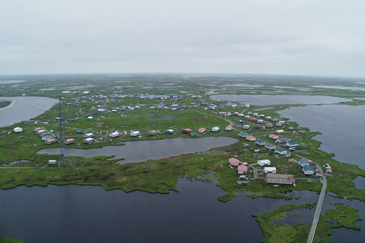This photo provided by the Alaska Division of Geological Geophysical Surveys shows the village of Kipnuk, Alaska, as seen from a drone on June 21, 2022, before floods in 2024 and 2025 destroyed many buildings. (Keith C. Horen/Alaska Division of Geological Geophysical Surveys via AP) This photo provided by the Alaska Division of Geological Geophysical Surveys shows the village of Kipnuk, Alaska, as seen from a drone on June 21, 2022, before floods in 2024 and 2025 destroyed many buildings. (Keith C. Horen/Alaska Division of Geological Geophysical Surveys via AP)