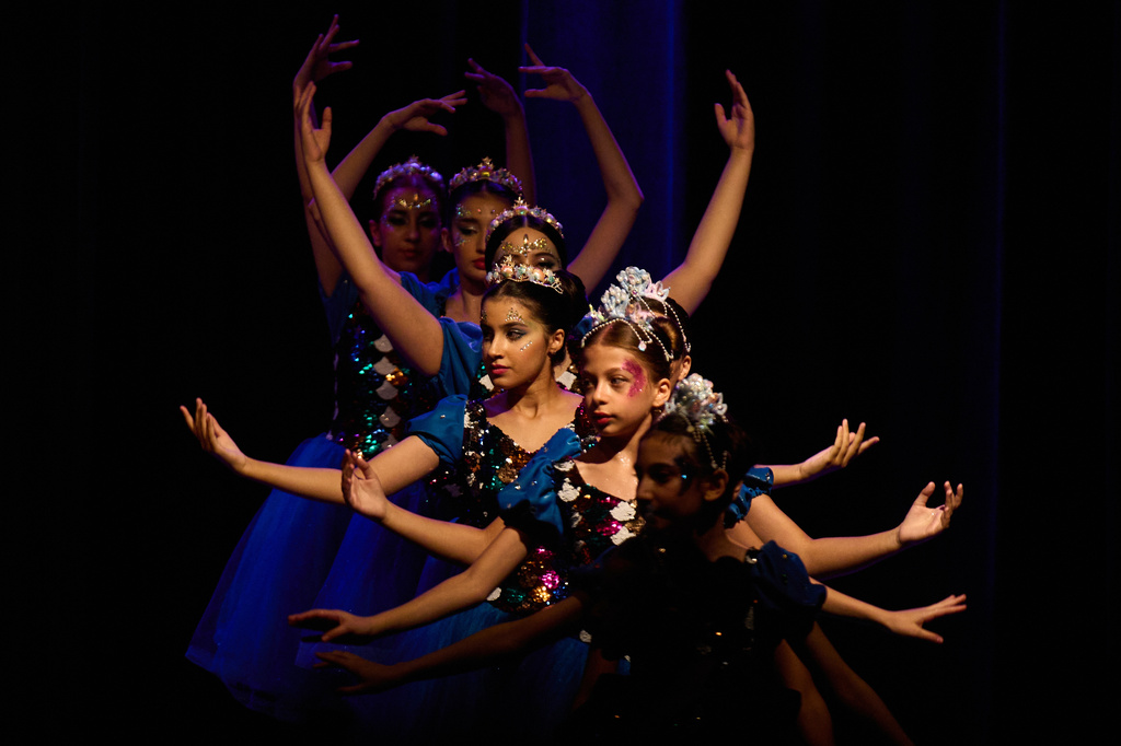 Dancers from Baghdad Ballet Academy perform in a production titled "Mermaid" at Al-Sinbad Theater in Baghdad, Iraq, Friday, Sept. 25, 2026. (AP Photo/Hadi Mizban)