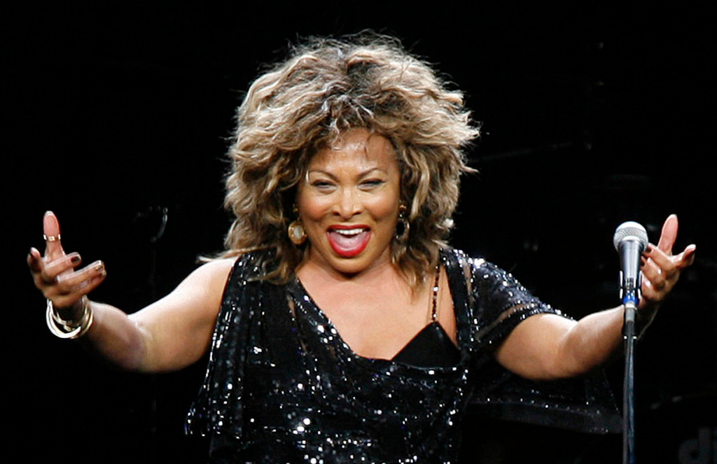 FILE - Tina Turner performs in a concert in Cologne, Germany on Jan. 14, 2009. (AP Photo/Hermann J. Knippertz, file)
