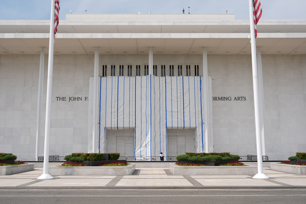The John F. Kennedy Center for the Performing Arts, is seen, Wednesday, Sept. 2, 2026, in Washington. (AP Photo/Mark Schiefelbein)