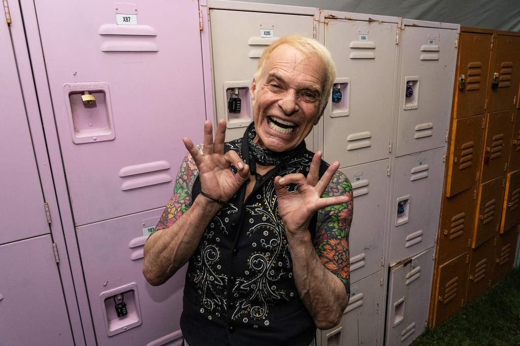 David Lee Roth poses for a portrait during the first weekend of Coachella Valley Music and Arts Festival on Friday, April 10, 2026, in Indio, Calif. (Photo by Amy Harris/Invision/AP)