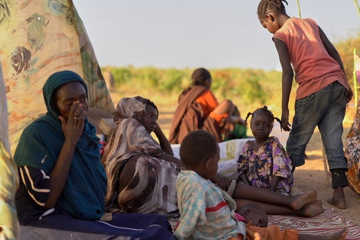 This photo released by UNICEF shows displaced children and families from el-Fasher at a displacement camp where they sought refuge from fighting between government forces and the RSF, in Tawila, Darfur region, Sudan, Monday, Oct. 27, 2025. (Mohammed Jammal/UNICEF via AP) This photo released by UNICEF shows displaced children and families from el-Fasher at a displacement camp where they sought refuge from fighting between government forces and the RSF, in Tawila, Darfur region, Sudan, Monday, Oct. 27, 2025. (Mohammed Jammal/UNICEF via AP)