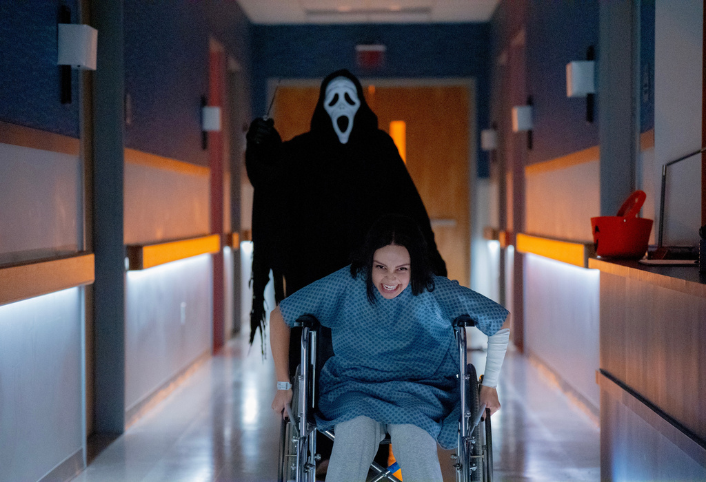 This image released by Paramount Pictures shows Savannah Lee Nassif in a scene from "Scary Movie." (Quantrell Colbert/Paramount Pictures via AP)