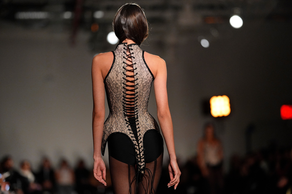 A model walks the runway during the Christian Siriano Fall/Winter 2026 fashion show as part of New York Fashion Week, Thursday, Feb. 12, 2026, in New York. (Photo by Charles Sykes/Invision/AP)