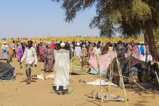 Sudanese who fled el-Fasher city, after Sudan's paramilitary forces killed hundreds of people in the western Darfur region, gather at their camp in Tawila, Sudan, Wednesday, Oct. 29, 2025. (AP Photo/Muhnnad Adam) Sudanese who fled el-Fasher city, after Sudan's paramilitary forces killed hundreds of people in the western Darfur region, gather at their camp in Tawila, Sudan, Wednesday, Oct. 29, 2025. (AP Photo/Muhnnad Adam)
