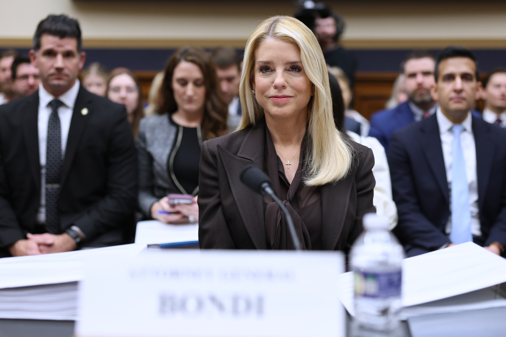 Attorney General Pam Bondi arrives to testify before a House Judiciary Committee oversight hearing on Capitol Hill in Washington, Wednesday, Feb. 11, 2026, in Washington. (AP Photo/Tom Brenner)