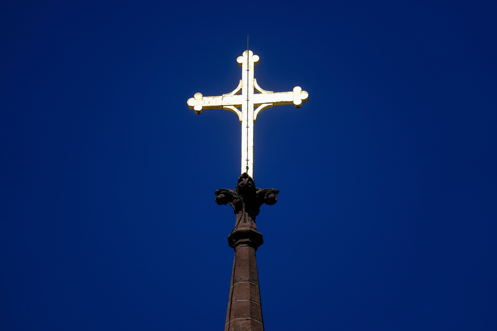 FILE - The Cathedral of the Immaculate Conception is seen in Camden, N.J., April 20, 2022. (AP Photo/Matt Rourke, File)