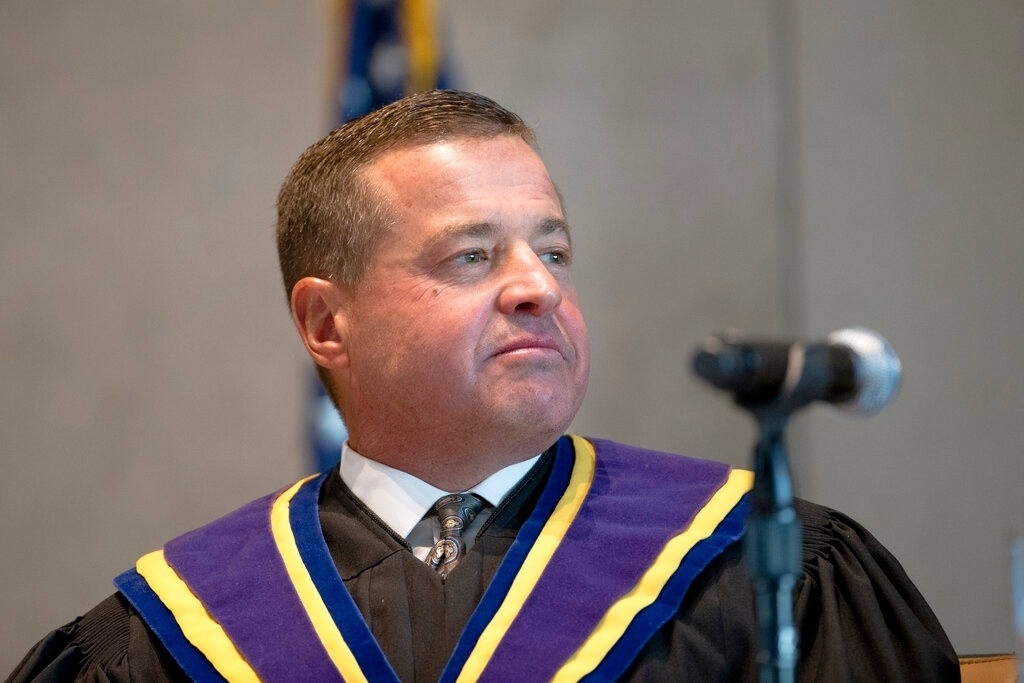 FILE - Pennsylvania Supreme Court Justice David N. Wecht attends a ceremony at the National Constitution Center in Philadelphia, Jan. 5, 2016. (AP Photo/Matt Rourke, File)