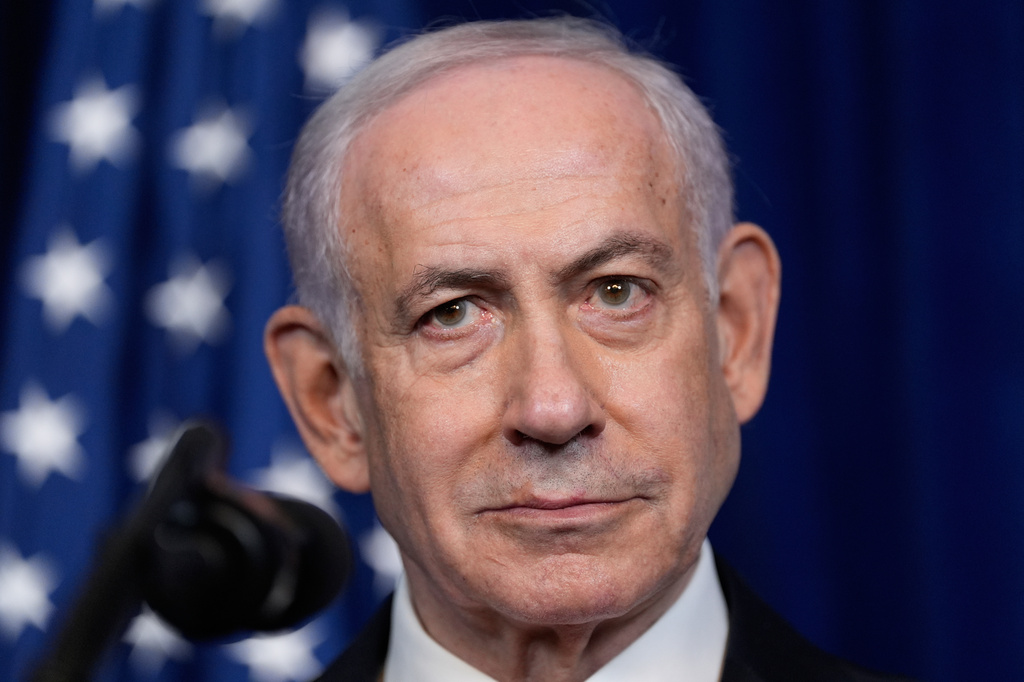 FILE - Israel's Prime Minister Benjamin Netanyahu listens during a news conference with President Donald Trump at Mar-a-Lago, Dec. 29, 2025, in Palm Beach, Fla. (AP Photo/Alex Brandon, File)