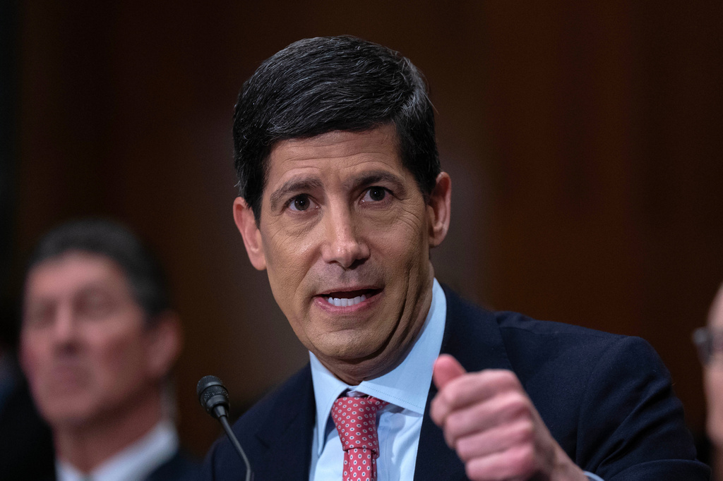 Federal Reserve Chairman Kevin Warsh testifies before the Senate Banking, Housing and Urban Affairs Committee to deliver the semiannual monetary policy report to Congress, on Capitol Hill, Wednesday, July 15, 2026, in Washington. (AP Photo/Jose Luis Magana)