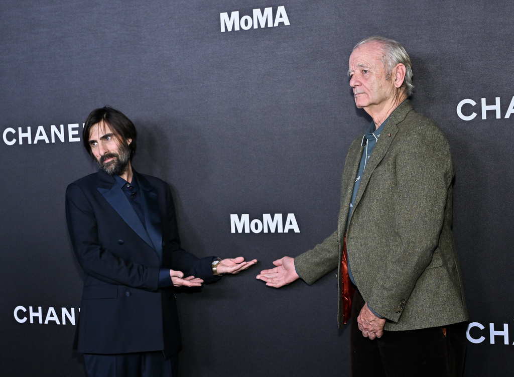Jason Schwartzman, left, and Bill Murray attend The Museum of Modern Art Film Benefit presented by Chanel on Wednesday, Nov. 12, 2025, in New York. (Photo by Evan Agostini/Invision/AP)