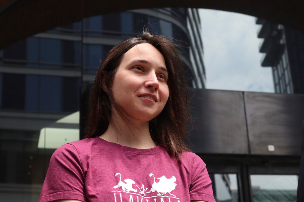 FILE - Harvard University researcher Kseniia Petrova, 30, departs the John Joseph Moakley United States Courthouse after being released on bail from federal custody on June 12, 2025, in Boston. (AP Photo/Leah Willingham, File)