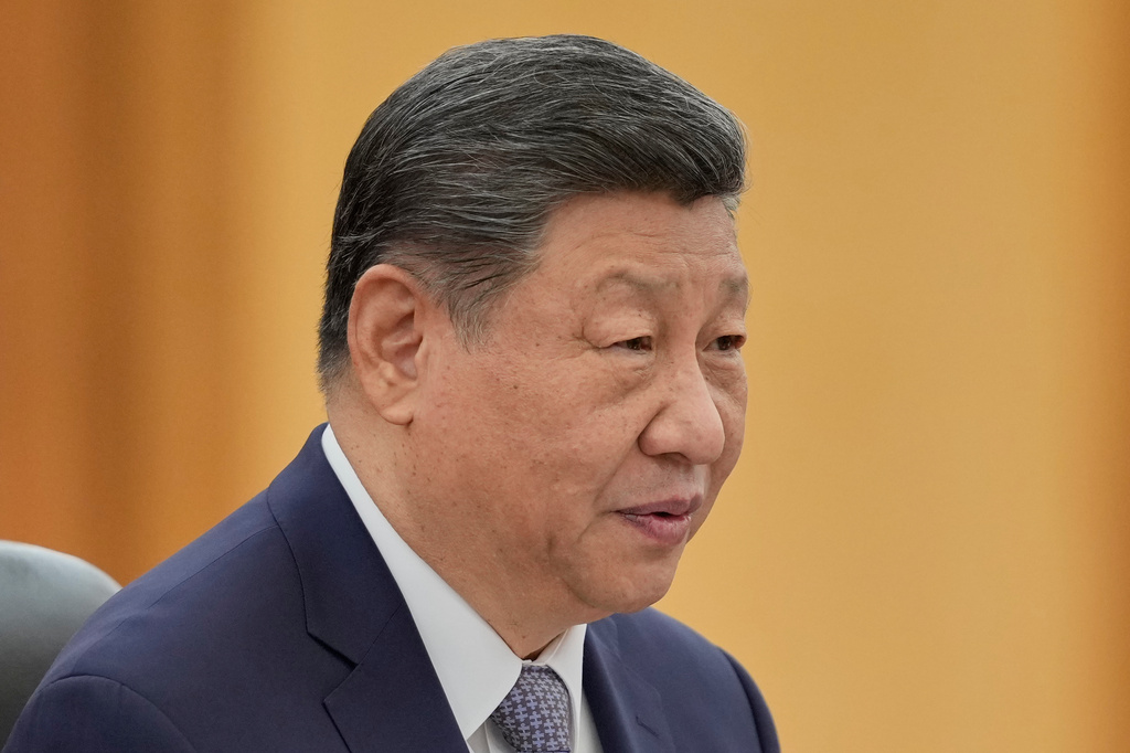 FILE - Chinese President Xi Jinping speaks during a meeting with Britain's Prime Minister Keir Starmer at the Great Hall of the People in Beijing, Jan. 29, 2026. (AP Photo/Vincent Thian, Pool, File)