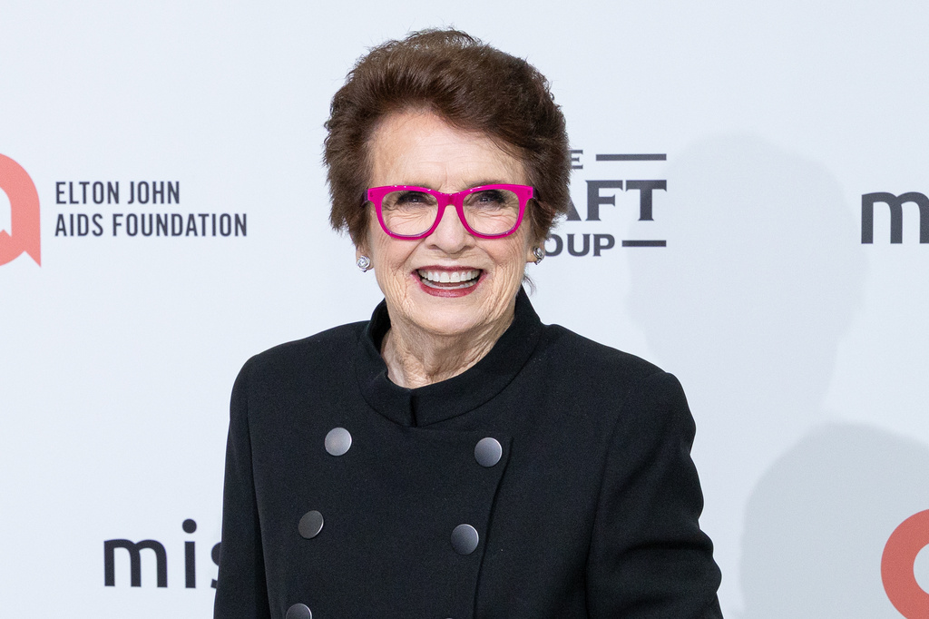 FILE - Billie Jean King arrives at the 34th Annual Elton John AIDS Foundation Academy Awards Viewing Party on March 15, 2026, in West Hollywood, Calif. (Photo by Willy Sanjuan/Invision/AP, File)