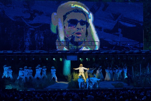 FILE - Bad Bunny performs during the final concert of his summer residency in his homeland at the Coliseo de Puerto Rico Jose Miguel Agrelot, in San Juan, Puerto Rico, Sept. 20, 2025. (AP Photo/Alejandro Granadillo, File) FILE - Bad Bunny performs during the final concert of his summer residency in his homeland at the Coliseo de Puerto Rico Jose Miguel Agrelot, in San Juan, Puerto Rico, Sept. 20, 2025. (AP Photo/Alejandro Granadillo, File)