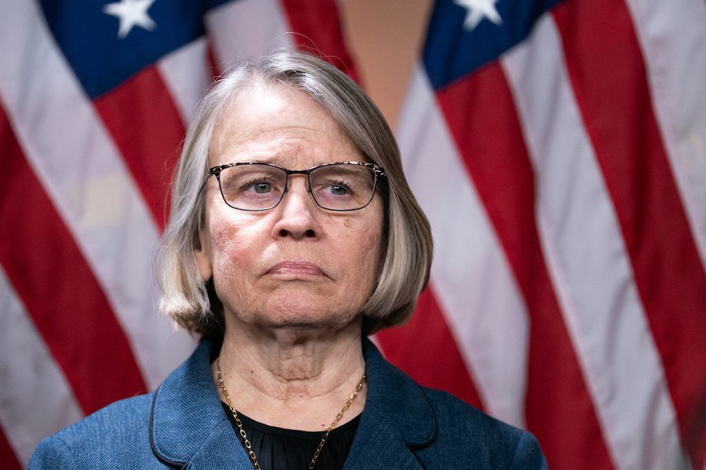 FILE - Rep. Mariannette Miller-Meeks, R-Iowa, attends a news conference, March 5, 2026, in Washington. (AP Photo/Allison Robbert, file)