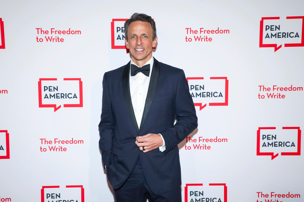 Seth Meyers attends the PEN America Literary Gala at The American Museum of Natural History on Thursday, May 14, 2026, in New York. (Photo by Andy Kropa/Invision/AP)