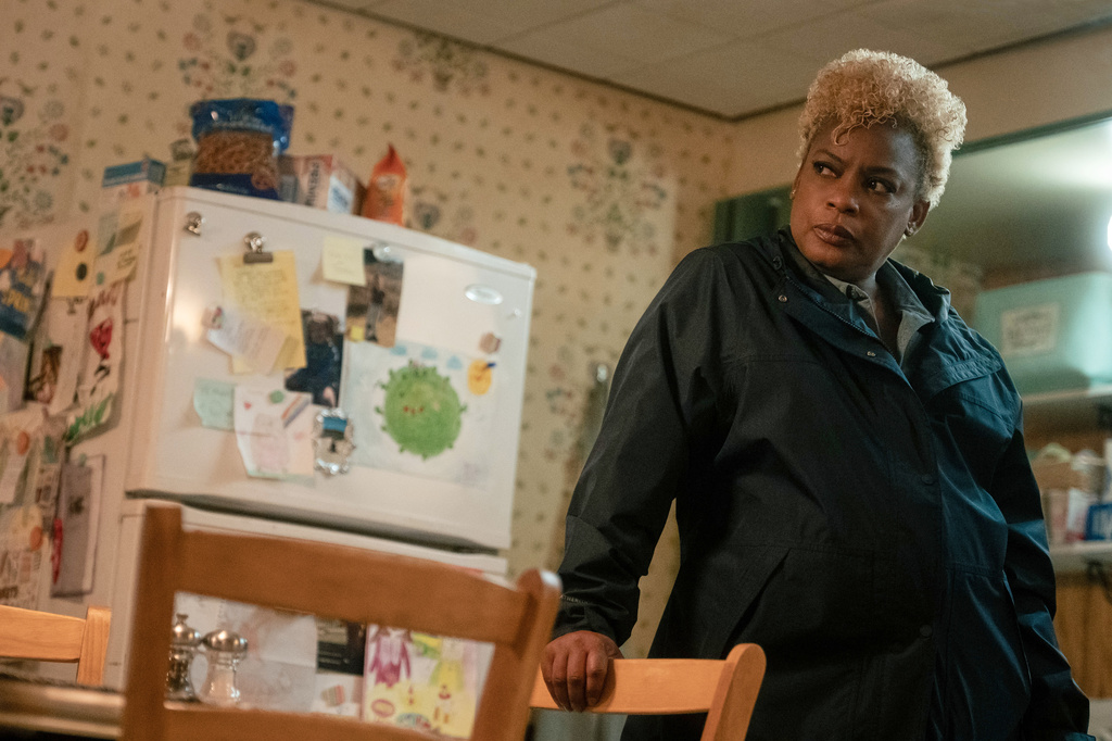 This image released by Apple TV shows Aunjanue Ellis-Taylor in a scene from "Lucky." (Michael Becker/Apple TV via AP)