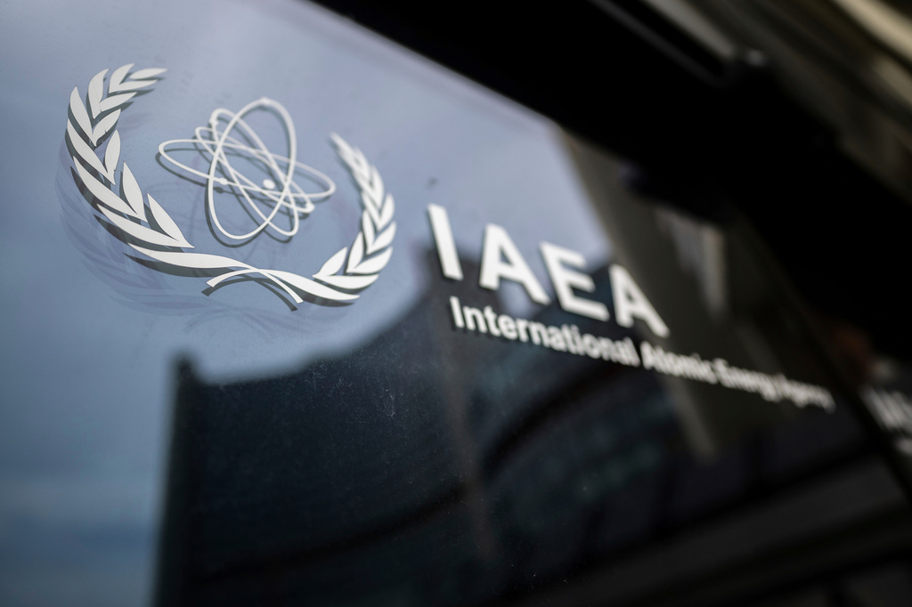 FILE - The International Atomic Energy Agency (IAEA) in Vienna, Austria, Monday, June 23, 2025. (AP Photo/Michael Gruber, file)