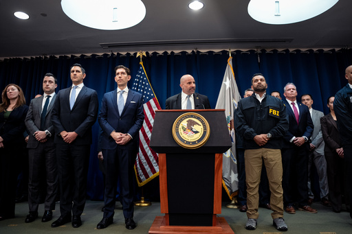 FBI assistant director Christopher Raia speaks at a press conference announcing the arrests of Portland Trail Blazers head coach Chauncey Billups and Miami Heat guard Terry Rozier in connection with a federal investigation into sports betting and illegal gambling, Thursday, Oct. 23, 2025, in New York. (AP Photo/Angelina Katsanis) FBI assistant director Christopher Raia speaks at a press conference announcing the arrests of Portland Trail Blazers head coach Chauncey Billups and Miami Heat guard Terry Rozier in connection with a federal investigation into sports betting and illegal gambling, Thursday, Oct. 23, 2025, in New York. (AP Photo/Angelina Katsanis)
