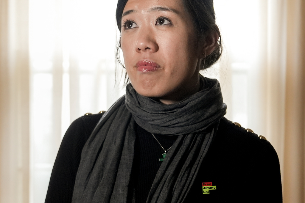 Claire Lai, daughter of Jimmy Lai, poses for a portrait, Monday, Dec. 15, 2025, in Washington. (AP Photo/Julia Demaree Nikhinson)