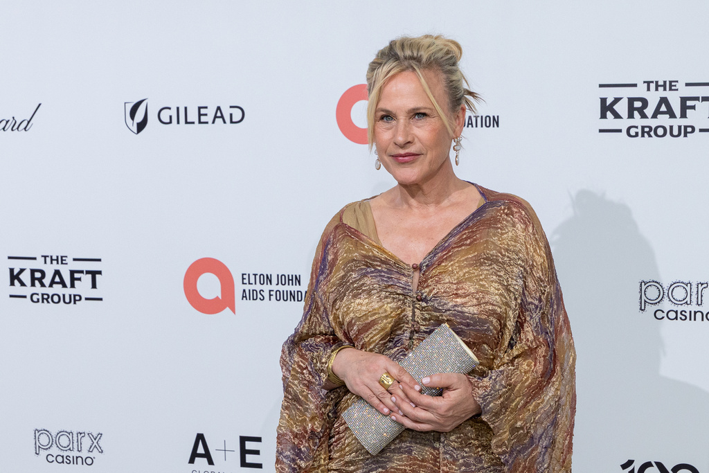 Patricia Arquette arrives at the 34th Annual Elton John AIDS Foundation Academy Awards Viewing Party on Sunday, March 15, 2026, in West Hollywood, Calif. (Photo by Willy Sanjuan/Invision/AP)