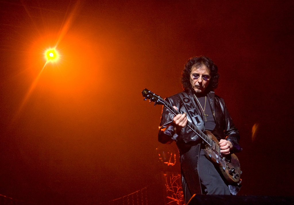 FILE - Tony Iommi of British heavy metal group 'Heaven and Hell' on stage during their concert in Oslo, Norway on Thursday June 4 2009. (AP Photo/ Terje Bendiksby, Scanpix )
