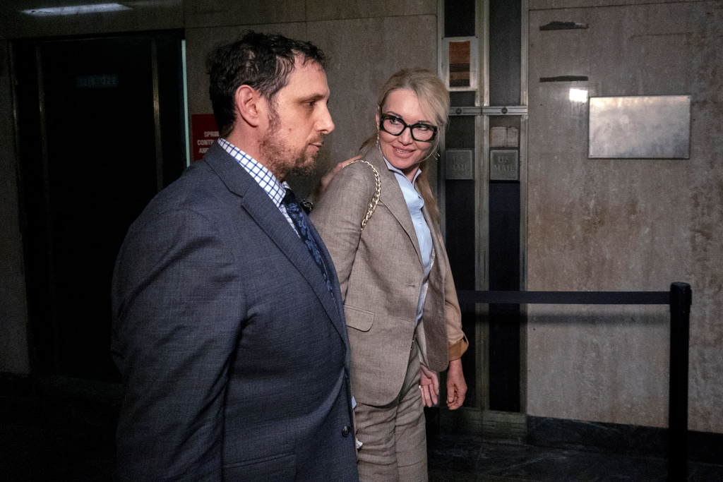 FILE - Prosecution witness Ewa Sokola, sister of Weinstein accuser Kaja Sokola, appears at court in the case against former film producer Harvey Weinstein at state court in Manhattan, Wednesday, May 7, 2025, in New York. (AP Photo/Ted Shaffrey, File)