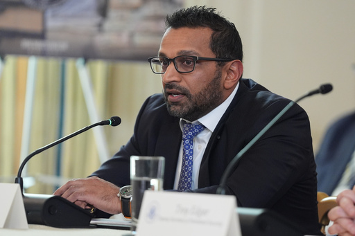 FBI director Kash Patel speaks during a roundtable on criminal cartels with President Donald Trump in the State Dining Room of the White House, Thursday, Oct. 23, 2025, in Washington. (AP Photo/Evan Vucci) FBI director Kash Patel speaks during a roundtable on criminal cartels with President Donald Trump in the State Dining Room of the White House, Thursday, Oct. 23, 2025, in Washington. (AP Photo/Evan Vucci)