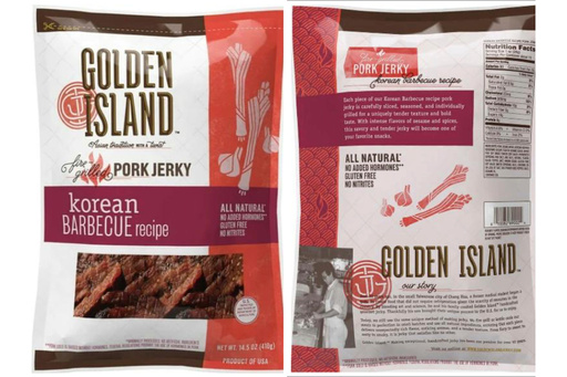 This combination of images provided by the U.S. Department of Agriculture shows packaging for Korean barbecue pork jerky sold at Costco and Sam's Club stores which was recalled because the product may be contaminated with pieces of metal, the USDA said Friday, Oct. 24, 2025. (USDA via AP) This combination of images provided by the U.S. Department of Agriculture shows packaging for Korean barbecue pork jerky sold at Costco and Sam's Club stores which was recalled because the product may be contaminated with pieces of metal, the USDA said Friday, Oct. 24, 2025. (USDA via AP)