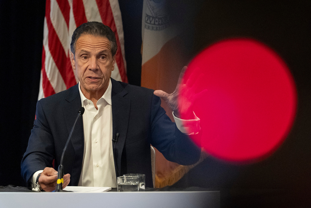 FILE - New York City mayoral candidate Andrew Cuomo speaks during a press conference, Thursday, Aug. 7, 2025, in New York. (AP Photo/Yuki Iwamura, File)