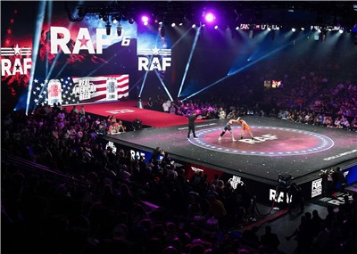 Real American Beer (RAB) serves as the official beer of Real American Freestyle (RAF), the unscripted professional freestyle wrestling league.