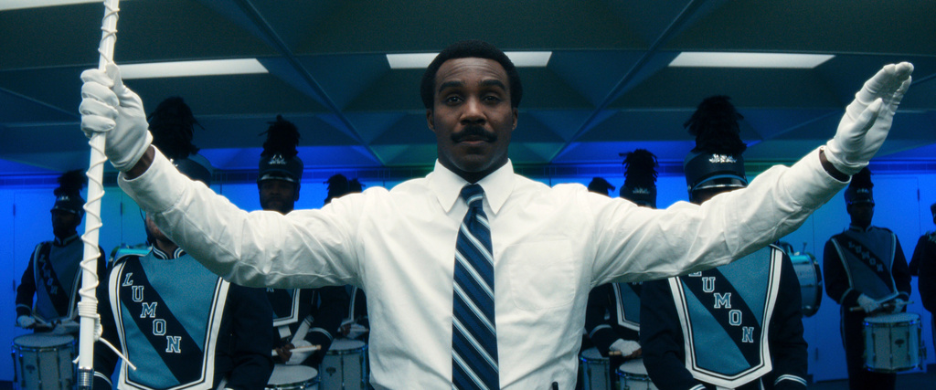 This image released by Apple TV shows Tramell Tillman in a scene from "Severance." (Apple TV via AP)