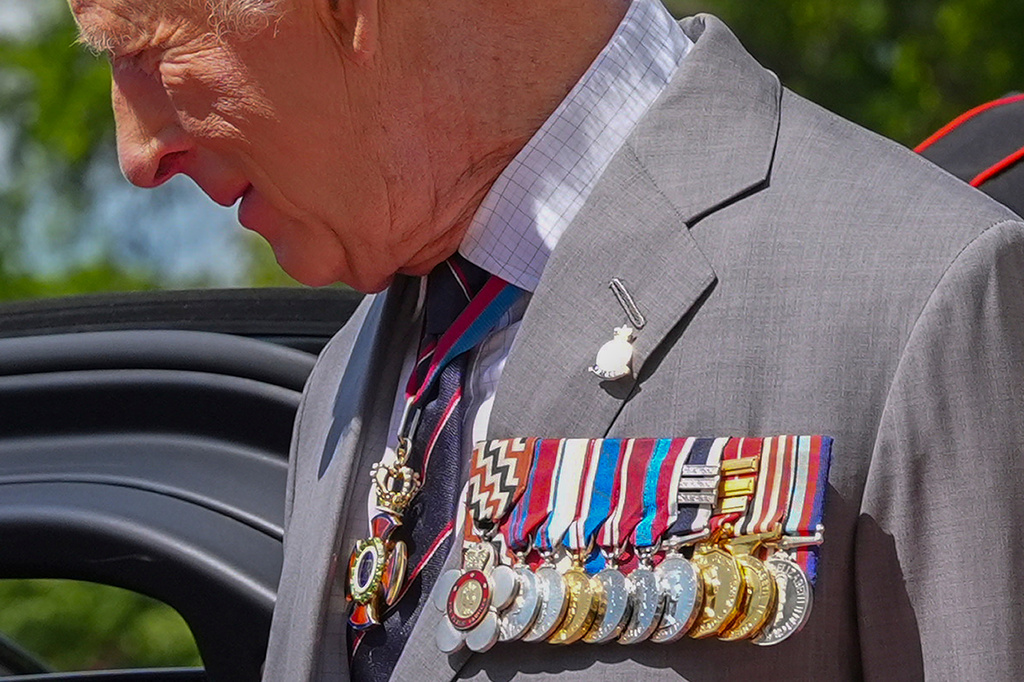 Britain's King Charles III walks to his vehicle during the departure from the South Lawn of the White House, Thursday, April 30, 2026, in Washington. (AP Photo/Alex Brandon)