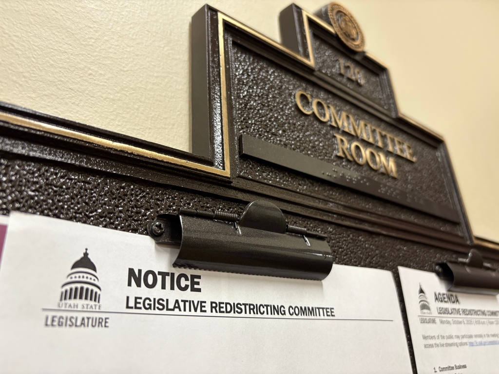 Utah lawmakers meet Monday, Oct. 6, 2025, in Salt Lake City to vote on a new congressional map for the state. (AP Photo/Hannah Schoenbaum)