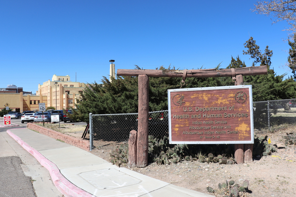 The Albuquerque Indian Health Center is seen Friday, March 13, 2026, in Albuquerque, N.M. (AP Photo/Savannah Peters)