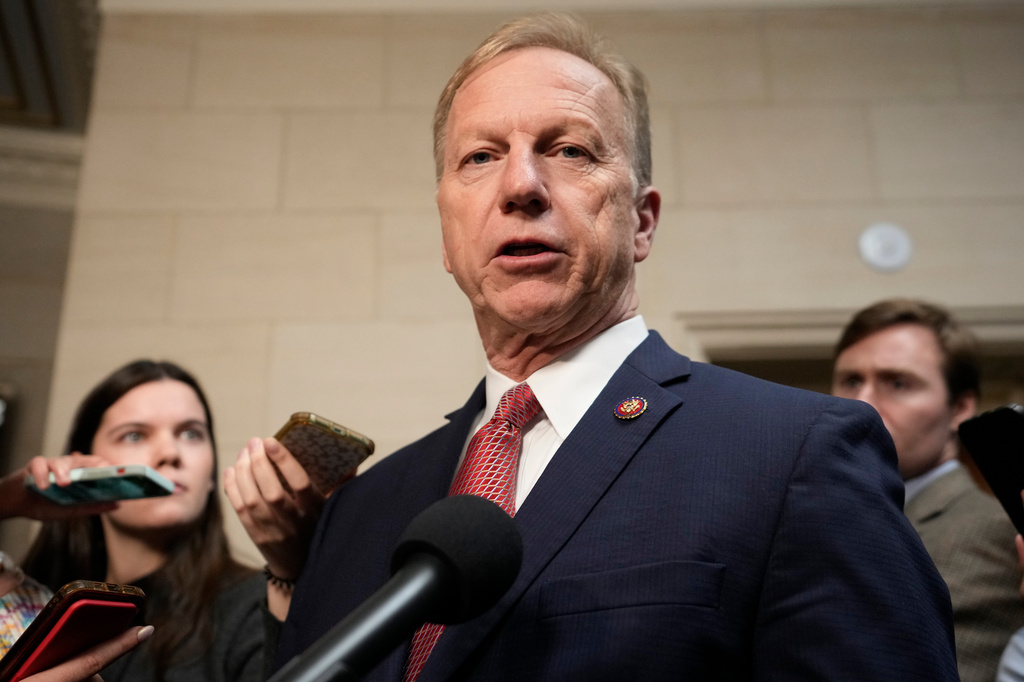 FILE -Rep. Kevin Hern, R-Okla., speaks to reporters on Capitol Hill in Washington, Oct. 23, 2023. (AP Photo/Alex Brandon, File)