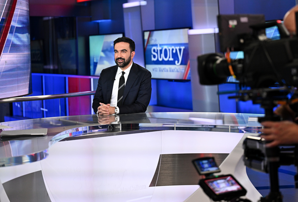 New York City Democratic mayoral candidate Zohran Mamdani speaks during an interview on "The Story with Martha MacCallum" at Fox News on Wednesday, Oct. 15, 2025, in New York. (Photo by Evan Agostini/Invision/AP)