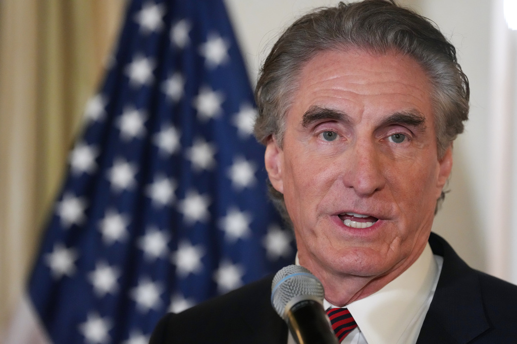 FILE - Doug Burgum, Secretary of Interior, delivers speech at the reception of the Indo-Pacific Energy Security Ministerial and Business Forum at U.S. Ambassador's Residence, March 13, 2026, in Tokyo. (AP Photo/Eugene Hoshiko, Pool, File)