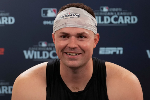 Detroit Tigers starting pitcher Tarik Skubal speaks during a news conference following Game 1 of the American League Wild Card baseball playoff series against the Cleveland Guardians in Cleveland, Tuesday, Sept. 30, 2025. (AP Photo/Sue Ogrocki) Detroit Tigers starting pitcher Tarik Skubal speaks during a news conference following Game 1 of the American League Wild Card baseball playoff series against the Cleveland Guardians in Cleveland, Tuesday, Sept. 30, 2025. (AP Photo/Sue Ogrocki)