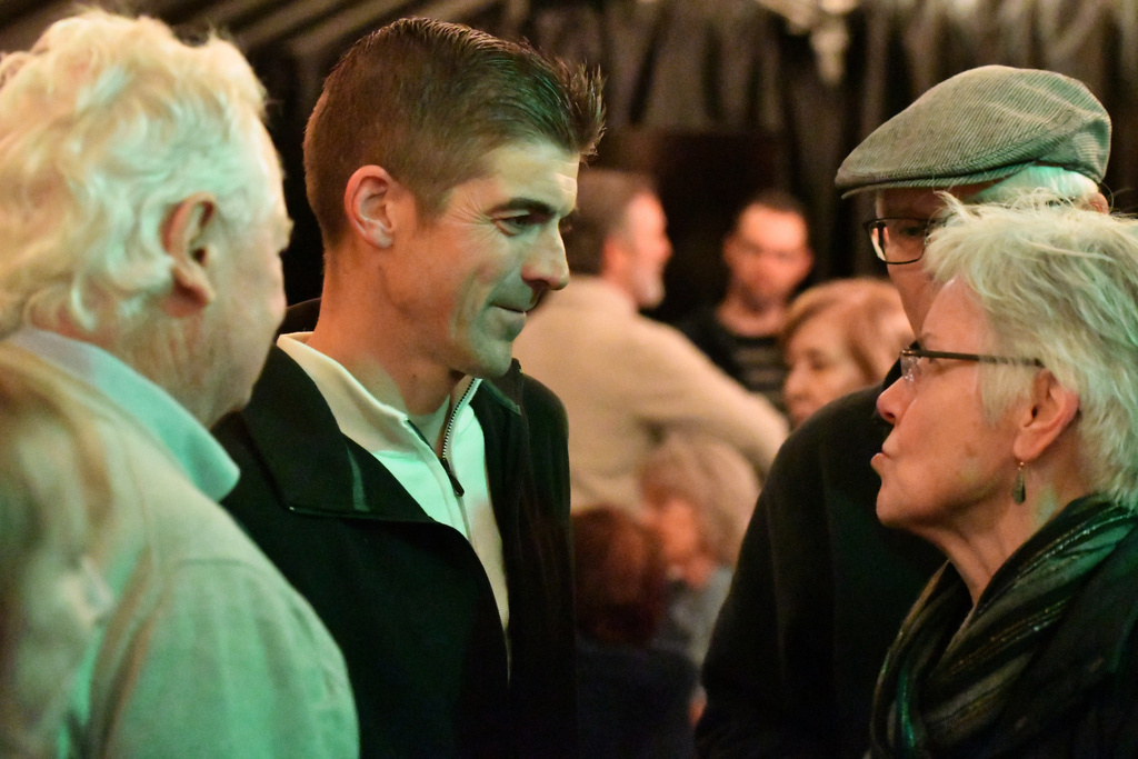 Ryan Crosswell, a former federal prosecutor who quit the Department of Justice in protest, speaks to attendees at a campaign event for his run for Congress, Dec. 4, 2025, in Allentown, Pa. (AP Photo/Marc Levy)