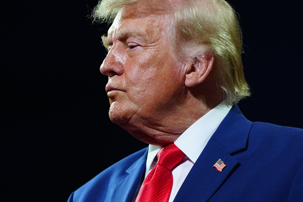 President Donald Trump speaks at Wheeler High School, Wednesday, July 22, 2026, in Marietta, Ga. (AP Photo/Julia Demaree Nikhinson)