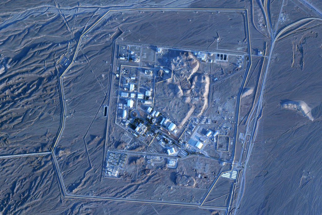 This satellite image from Planet Labs PBC shows Iran's Natanz nuclear enrichment site on Wednesday, Jan. 28, 2026. (Planet Labs PBC via AP)