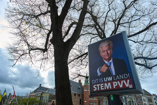 An election billboard for anti-islam lawmaker Geert Wilders' PVV party reading "This Is Your Land" is seen in The Hague, Netherlands, Wednesday, Oct. 22, 2025, ahead of the Oct. 29 general elections. (AP Photo/Peter Dejong) An election billboard for anti-islam lawmaker Geert Wilders' PVV party reading "This Is Your Land" is seen in The Hague, Netherlands, Wednesday, Oct. 22, 2025, ahead of the Oct. 29 general elections. (AP Photo/Peter Dejong)